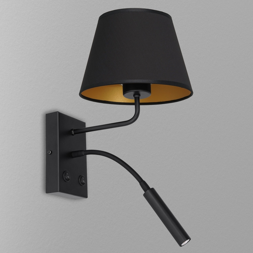 Applique ARDEN 1xE27/60W/230V + 1xG9/8W nero/oro