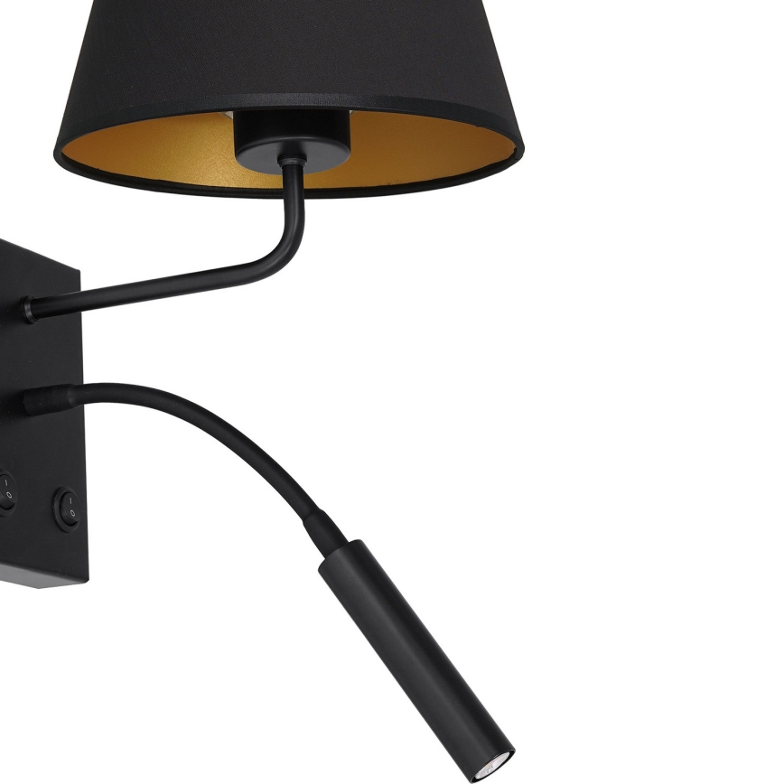 Applique ARDEN 1xE27/60W/230V + 1xG9/8W nero/oro