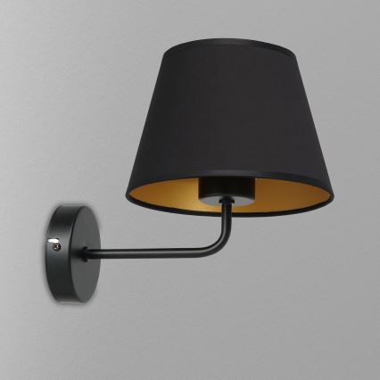 Applique ARDEN 1xE27/60W/230V nero/oro