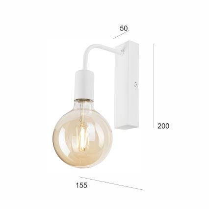 Applique ASTRID 1xE27/60W/230V bianco