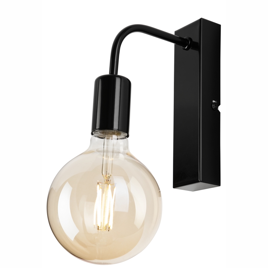 Applique ASTRID 1xE27/60W/230V nero lucido
