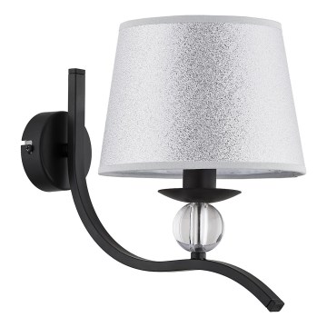 Applique BARNI 1xE14/10W/230V nero/argento