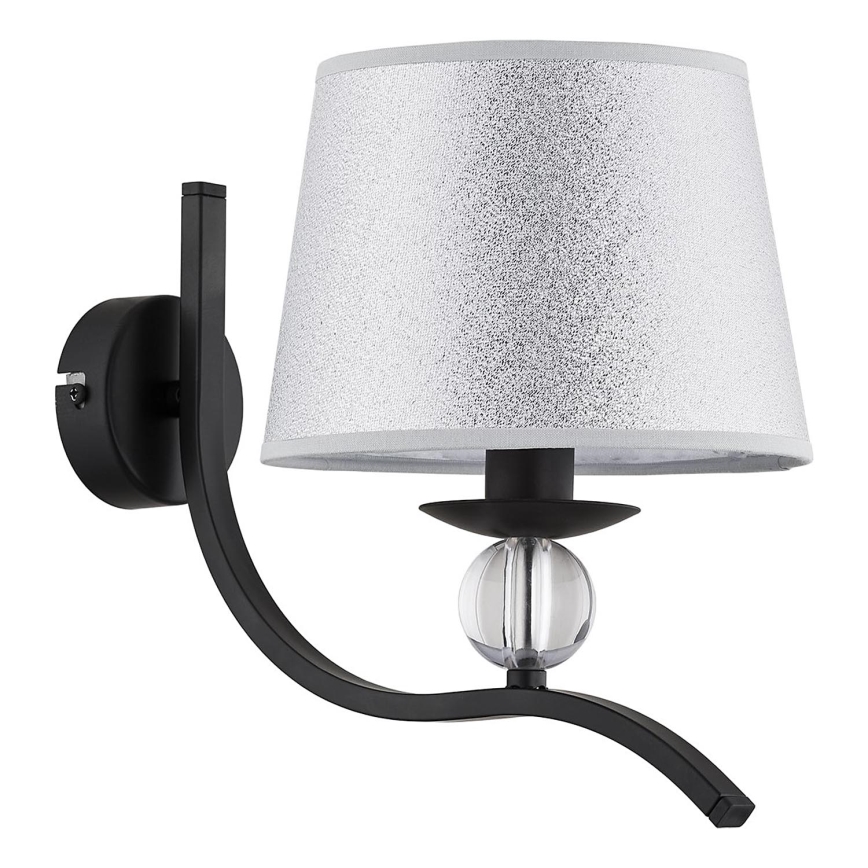 Applique BARNI 1xE14/10W/230V nero/argento