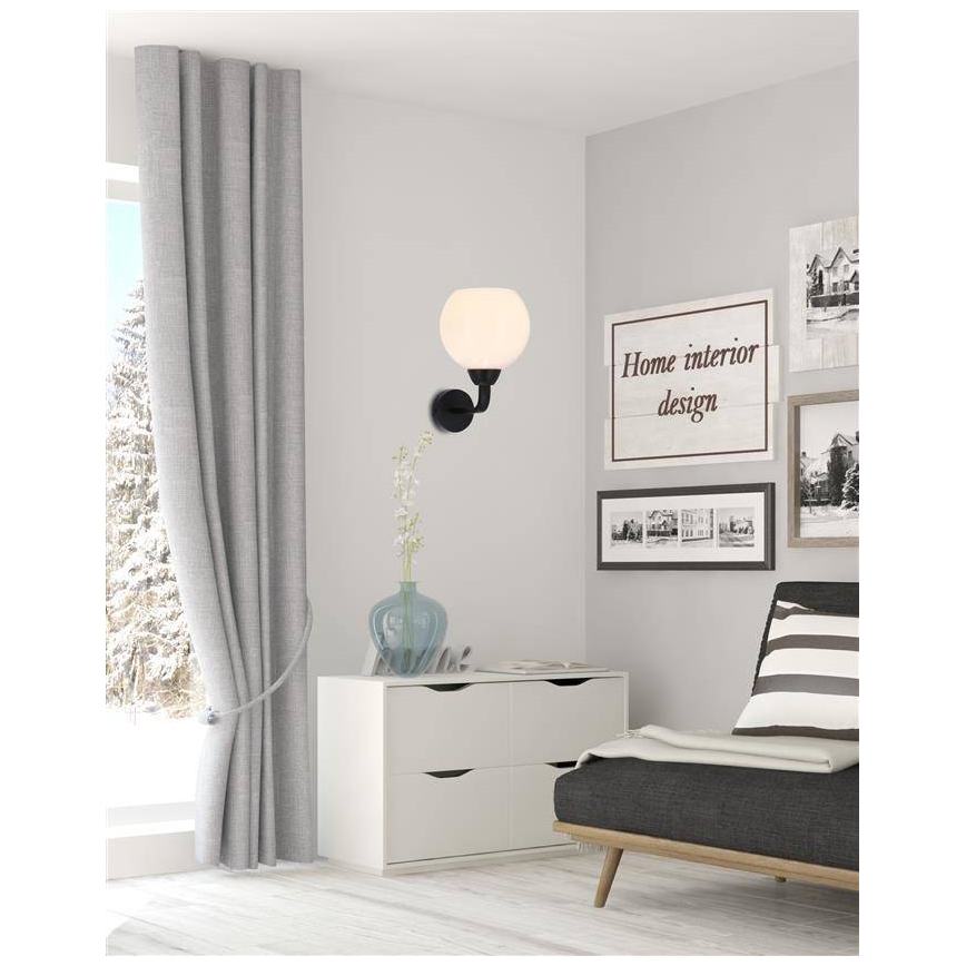 Applique CALDERA 1xE27/60W/230V nero