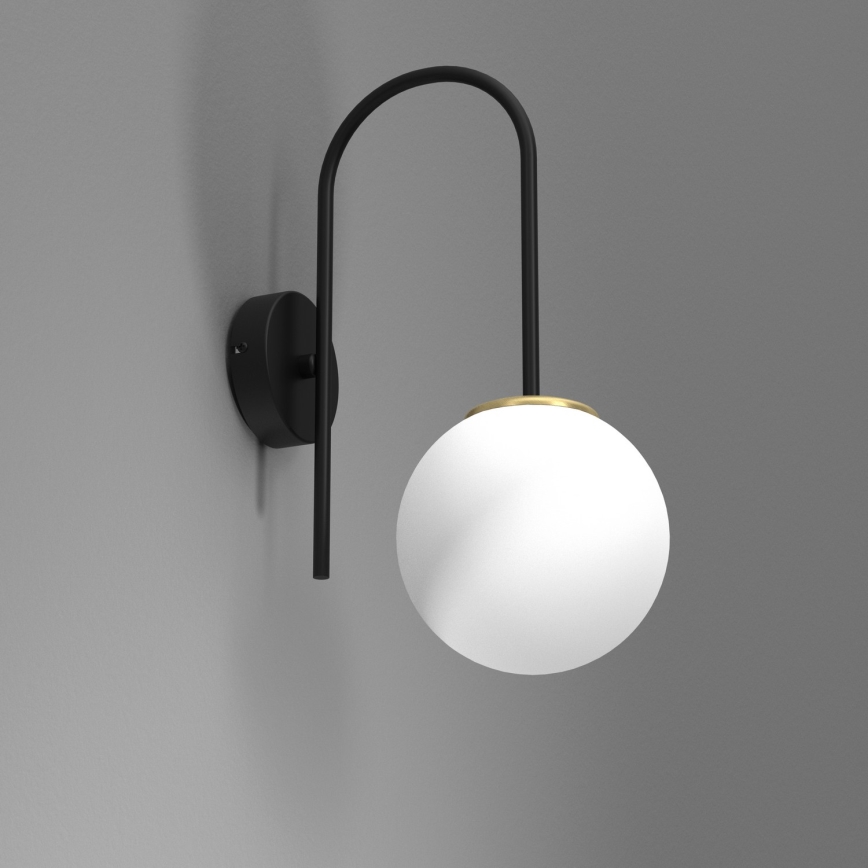 Applique CAMBRIDGE 1xE14/60W/230V nero/ottone