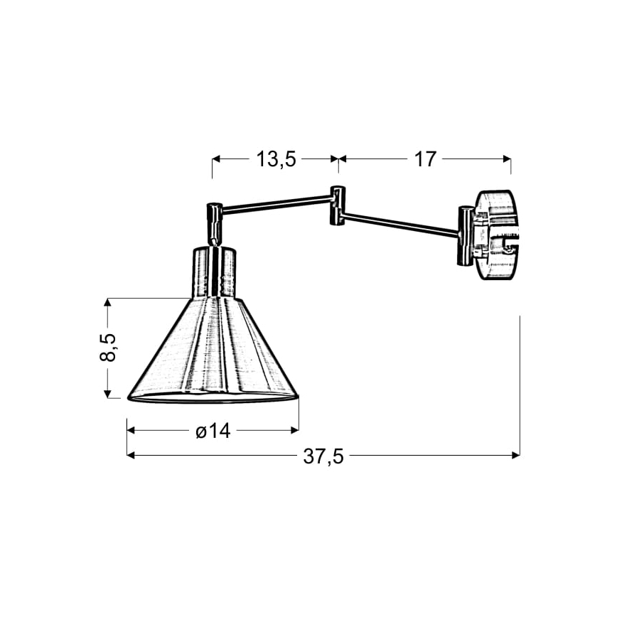 Applique COPENHAGEN 1xE14/40W/230V