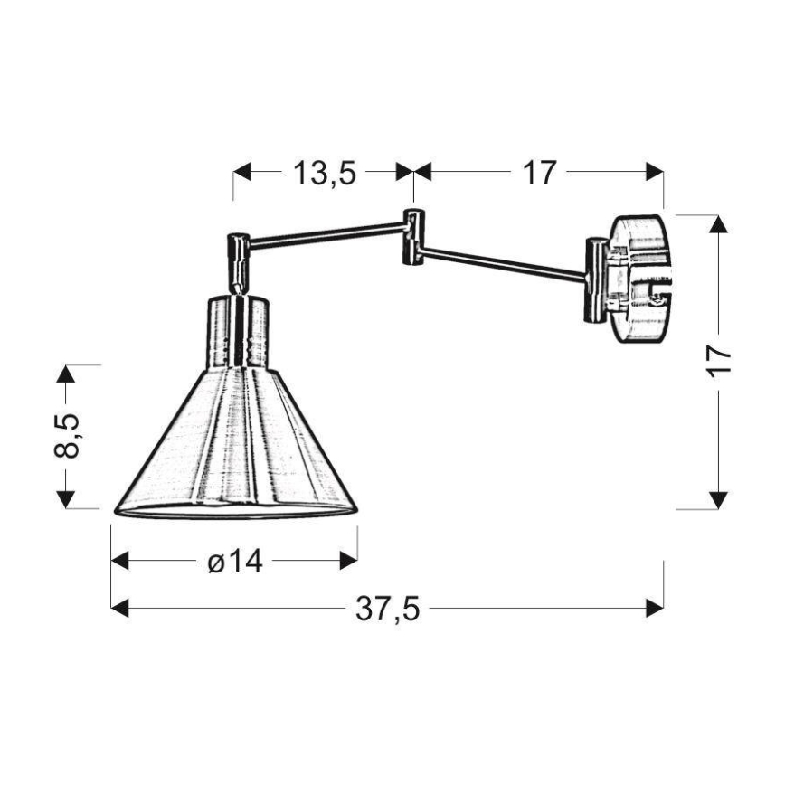 Applique COPENHAGEN 1xE14/40W/230V