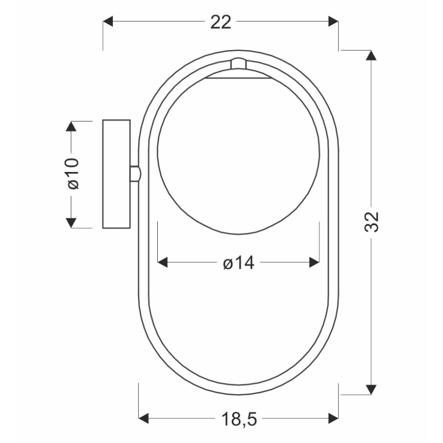 Applique CORDEL 1xG9/28W/230V nero/fumé nero