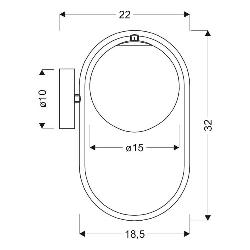 Applique CORDEL 1xG9/28W/230V nero