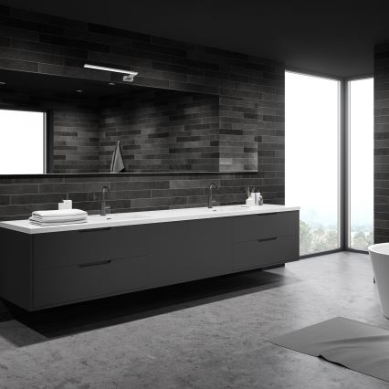 Applique da bagno a LED SHINE LED/11W/230V 45 cm IP44 cromo lucido