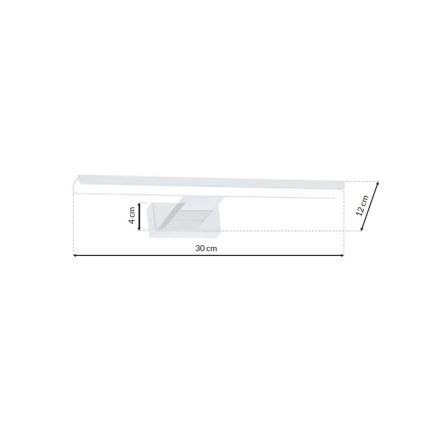 Applique da bagno LED SHINE 7W 230V 30 cm IP44 bianco