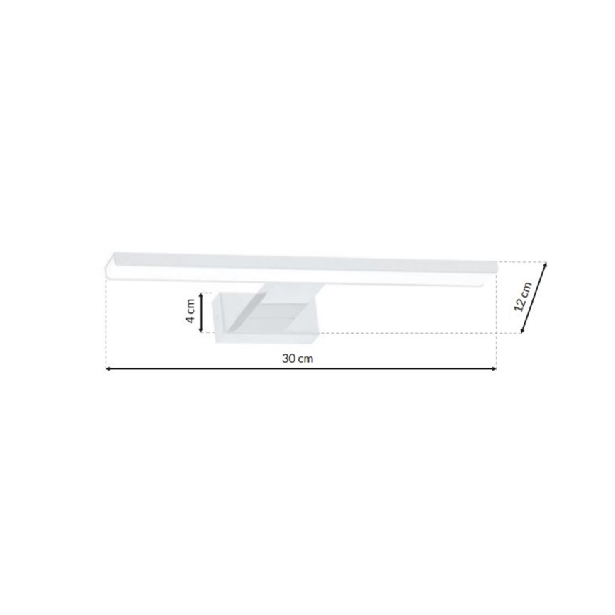 Applique da bagno LED SHINE 7W 230V 30 cm IP44 bianco