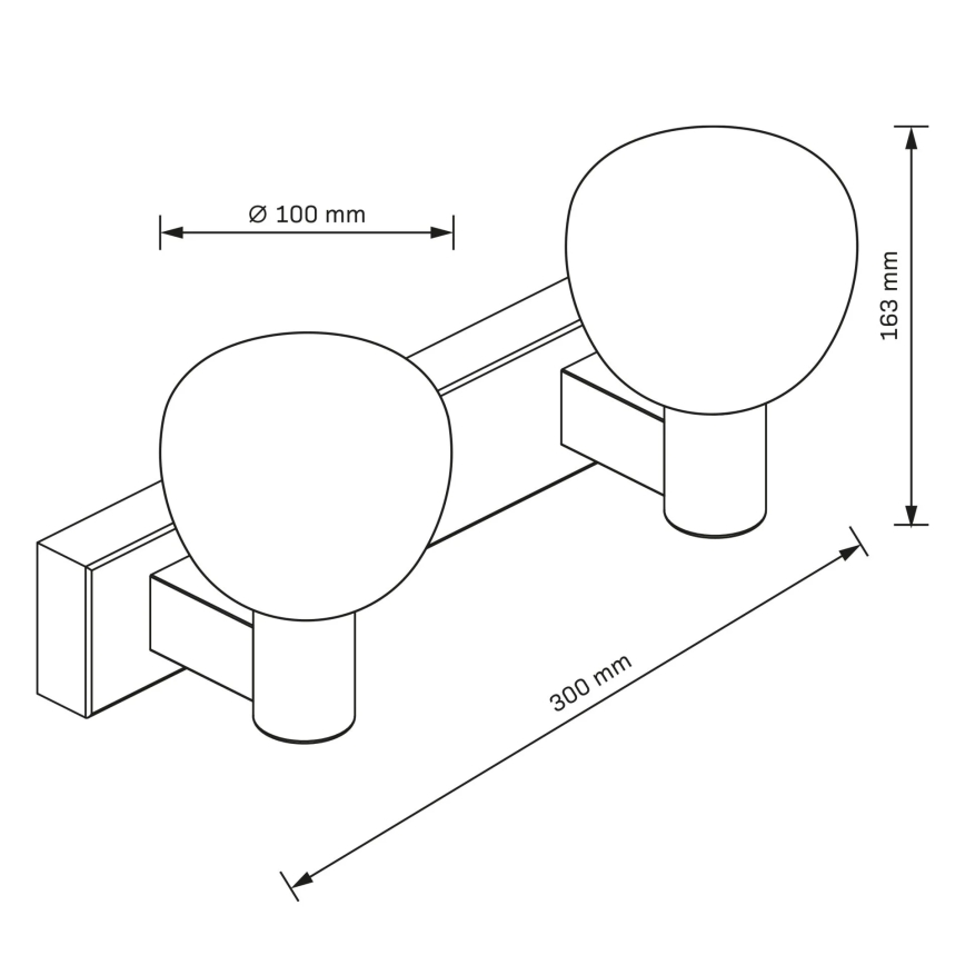 Applique da bagno POLA 2xG9/5W/230V IP44 nero/trasparente