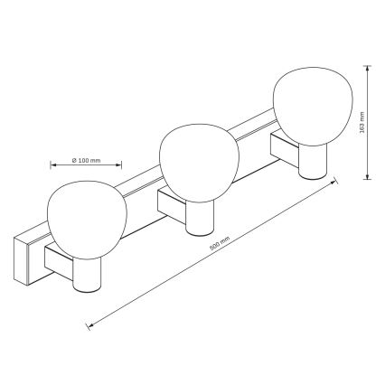 Applique da bagno POLA 3xG9/5W/230V IP44 nero/trasparente