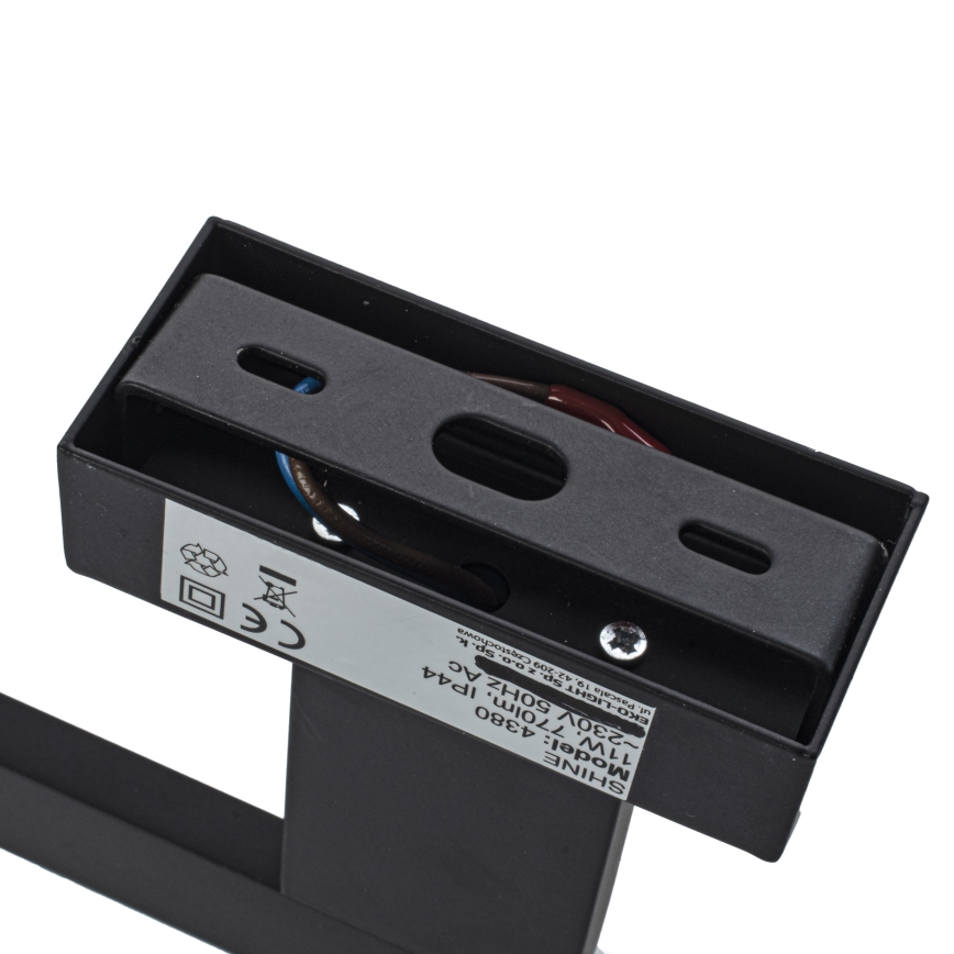 Applique da bagno SHINE LED/11W/230V 45 cm IP44 nero