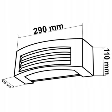 Applique da esterno 1xE27/14W/230V IP54 grigio