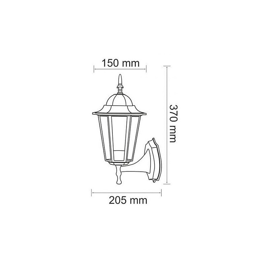 Applique da esterno 1xE27/20W/230V IP43 patina