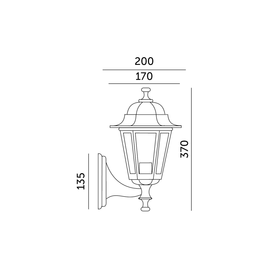 Applique da esterno 1xE27/60W/230V IP44 bianco