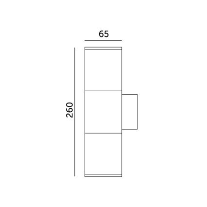 Applique da esterno 2xGU10/35W/230V IP54 arrotondato nero
