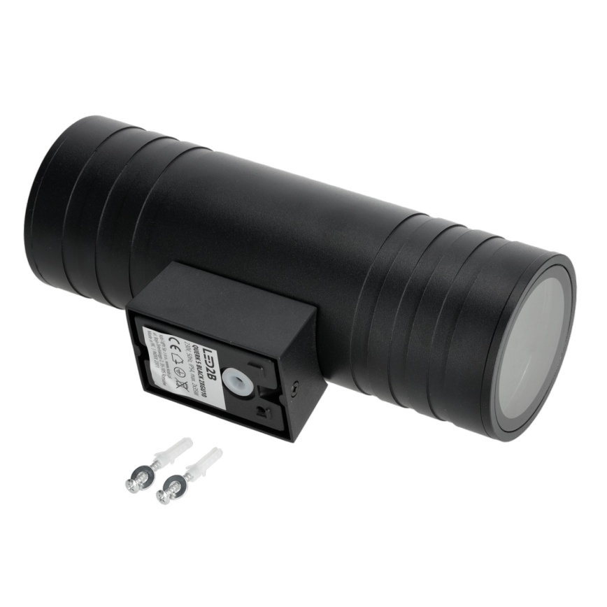 Applique da esterno 2xGU10/35W/230V IP54 arrotondato nero