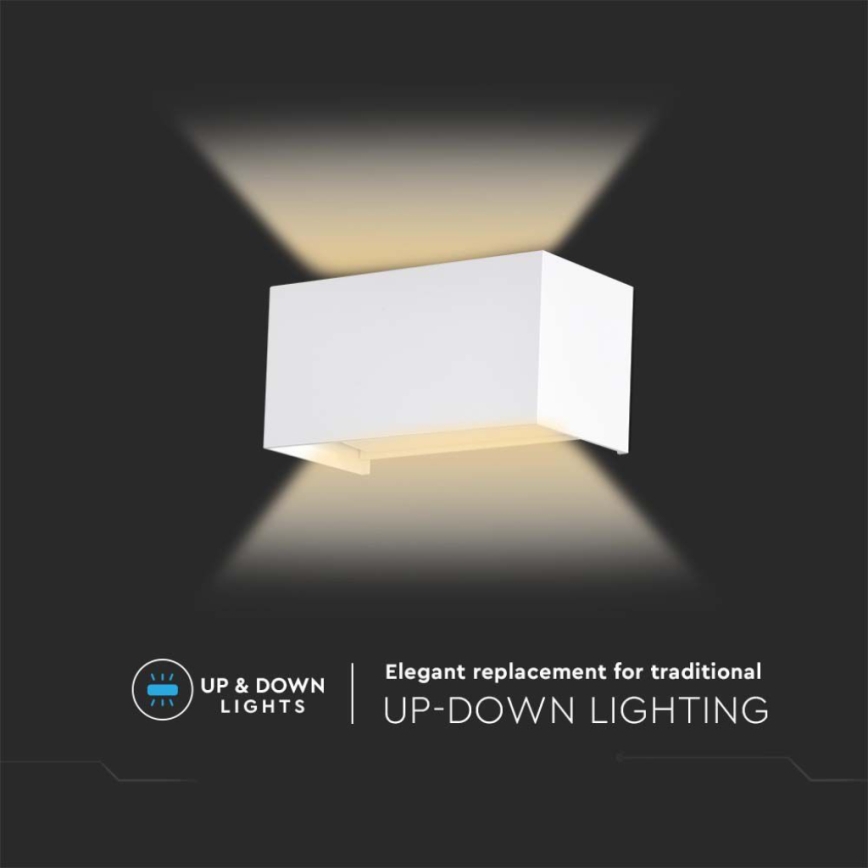 Applique da esterno a LED, 24W, 230V, 4000K, IP65, bianca