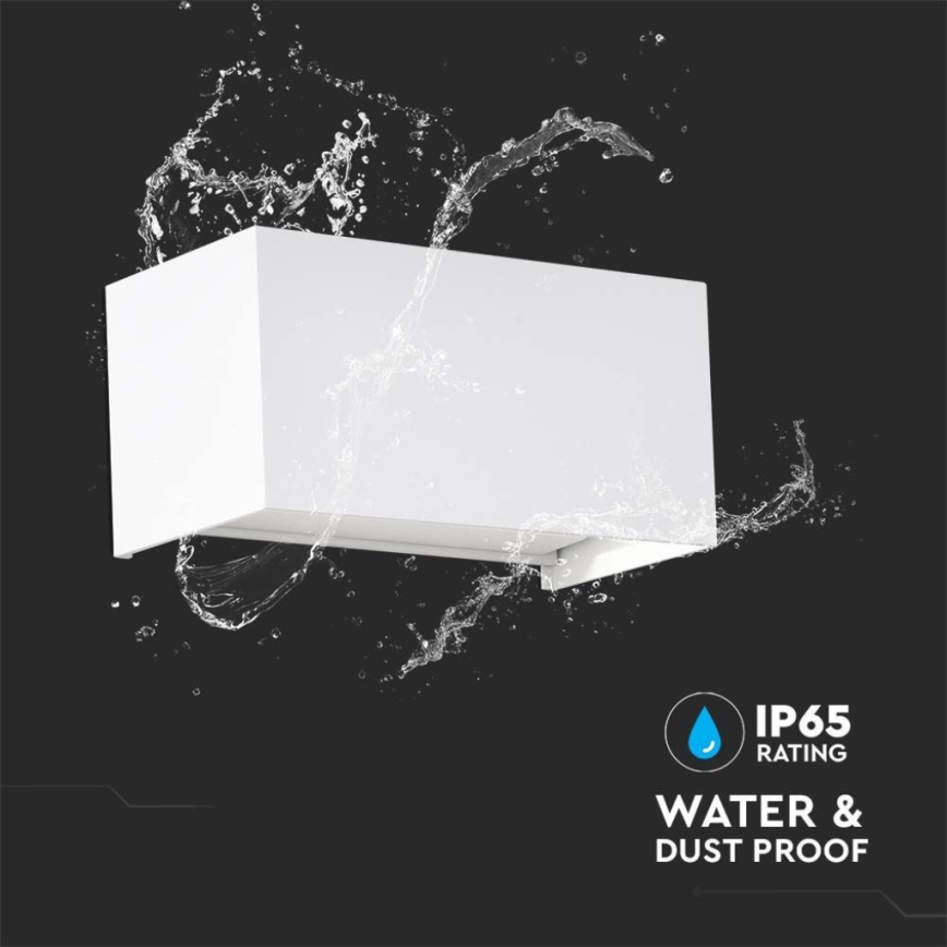 Applique da esterno a LED, 24W, 230V, 4000K, IP65, bianca