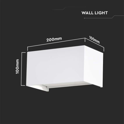 Applique da esterno a LED, 24W, 230V, 4000K, IP65, bianca