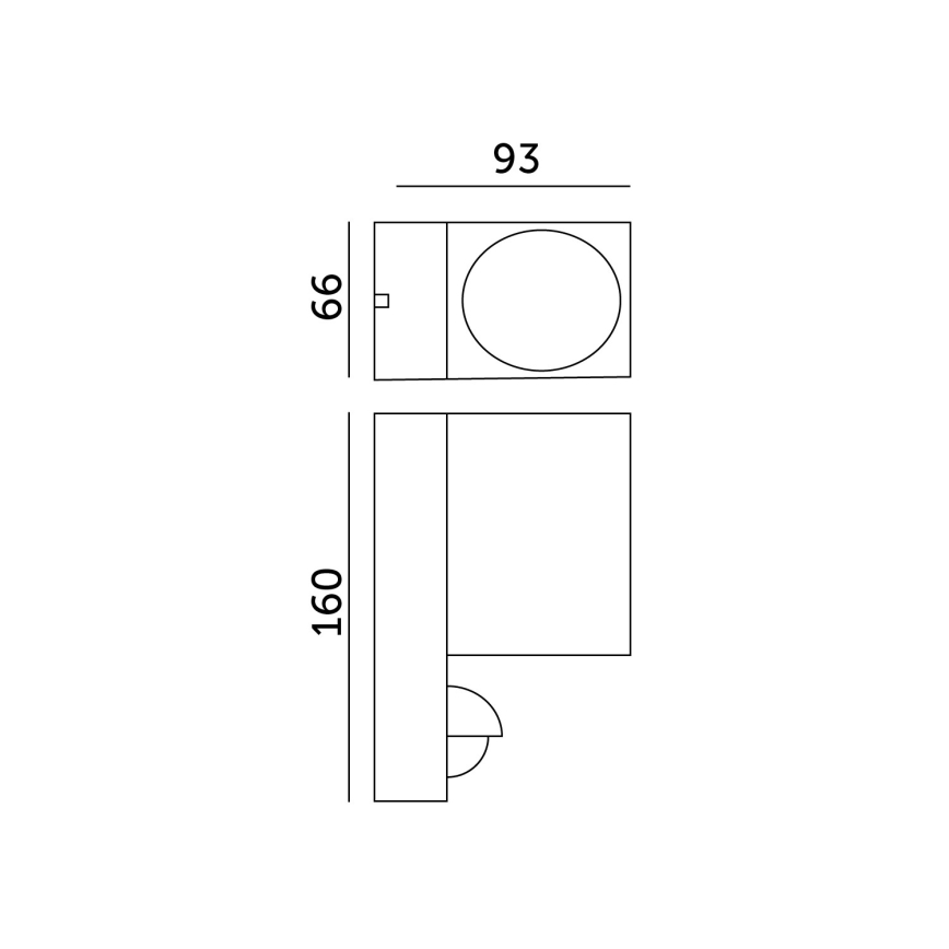 Applique da esterno con sensore  QUAZAR 1xGU10/35W/230V IP44 grigia