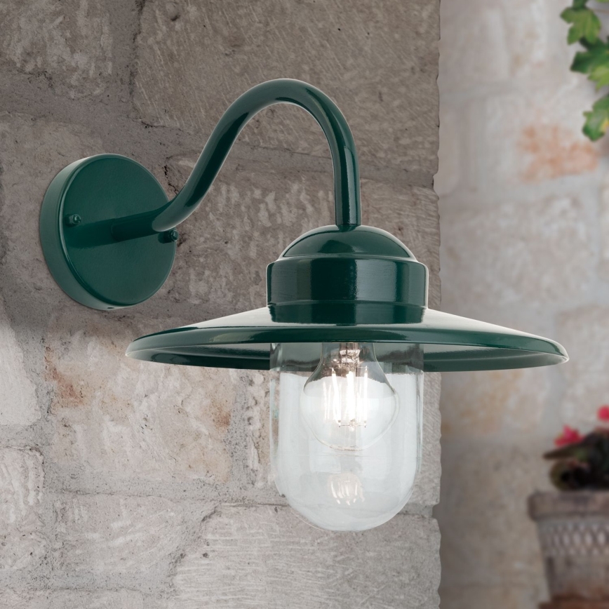 Applique da esterno EDWARD 1xE27/60W/230V IP44 verde