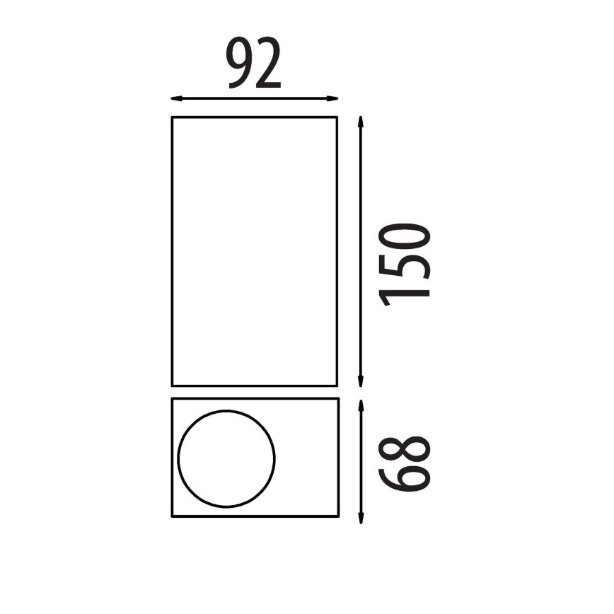 Applique da esterno GUBE-S 2xGU10/7W/230V IP44