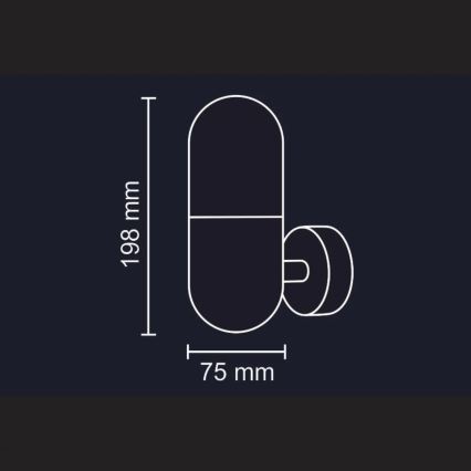 Applique da esterno HORTEN 1xE27/10W/230V IP44