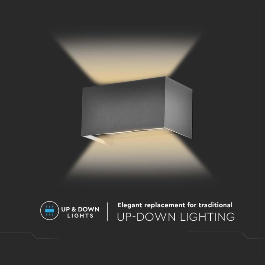Applique da esterno LED/24W/230V 3000K IP65 antracite