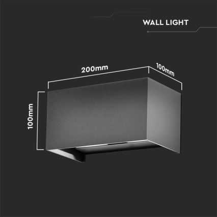 Applique da esterno LED/24W/230V 3000K IP65 antracite