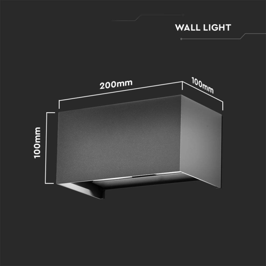 Applique da esterno LED/24W/230V 3000K IP65 antracite