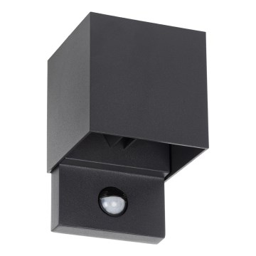 Applique da esterno LED con sensore di movimento e crepuscolare REKA LED/7W/230V IP54 antracite, forma quadrata