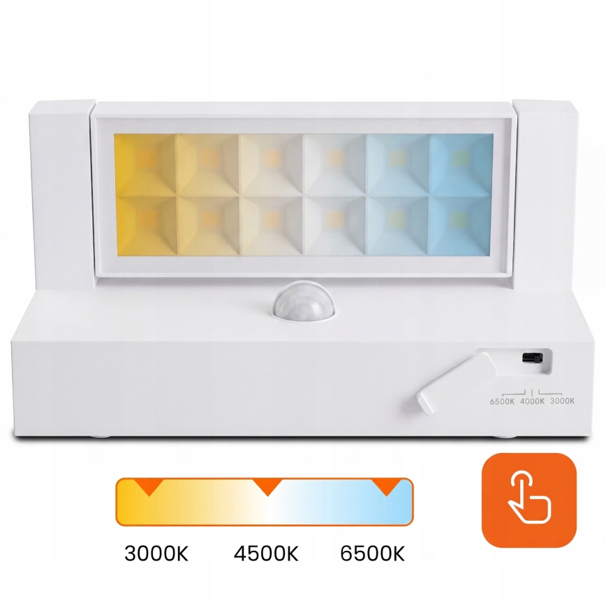 Lampada da parete LED per esterni con sensore di movimento e sensore crepuscolare LED/25W/230V 3000/4000/6500K IP54 bianco