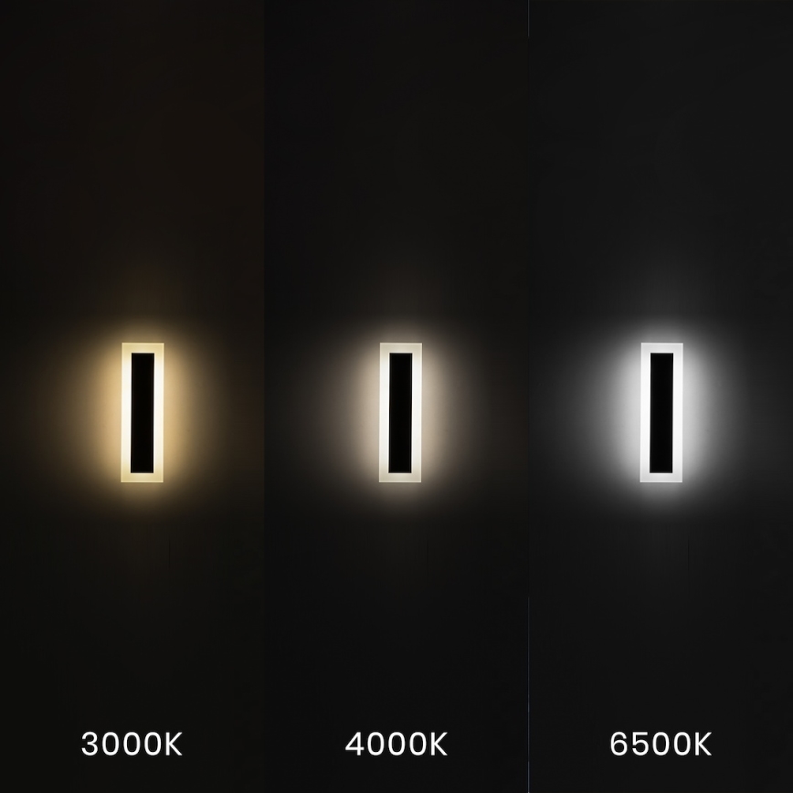 Applique da esterno LED WOW LED/10W/230V 3000/4000/6500K 30 cm IP54 nero