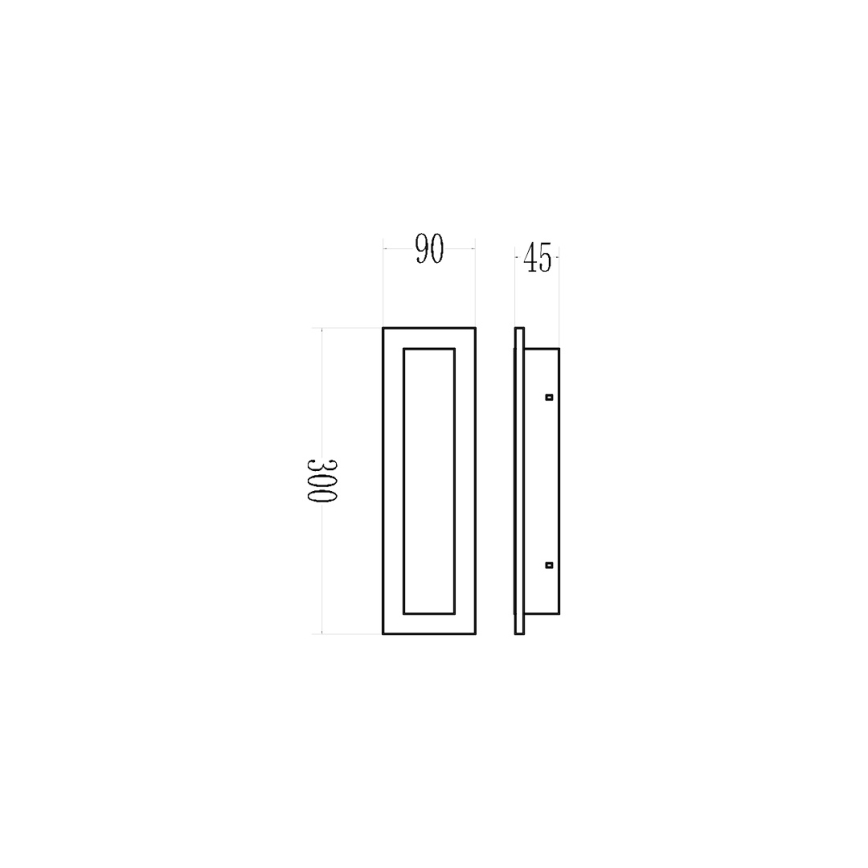 Applique da esterno LED WOW LED/10W/230V 3000/4000/6500K 30 cm IP54 nero