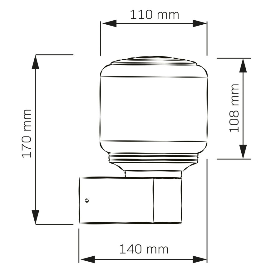 Applique da esterno MADRID 1xE27/12W/230V IP44 nera