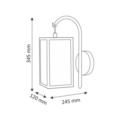 Applique da esterno MALMO 1xE27/15W/230V nero