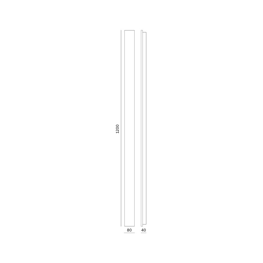 Applique da esterno MIRANA LED/25W/230V 4000K IP44 120 cm nera