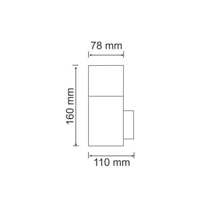Applique da esterno NEW YORK 1xE27/12W/230V IP44 grafite