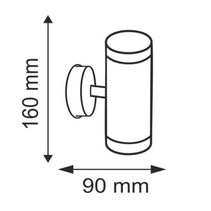 Applique da esterno OLIMP 1 2xGU10/35W acciaio inossidabile