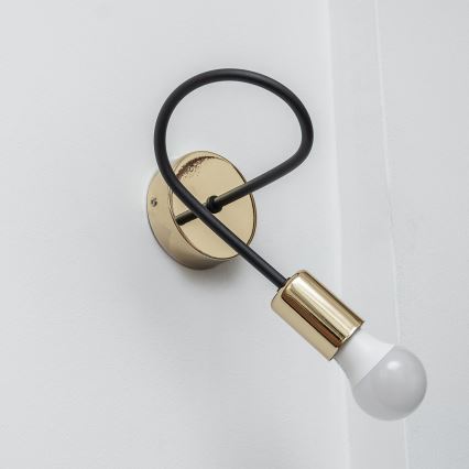 Applique da parete OXFORD 1xE27/15W/230V oro/nero