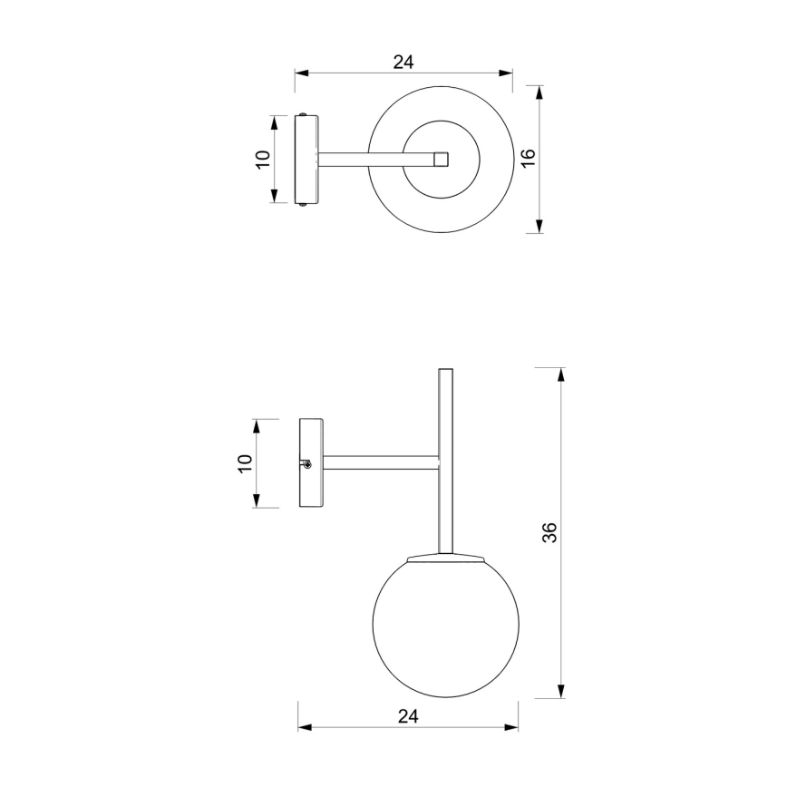 Applique DAGA 1xE14/60W/230V