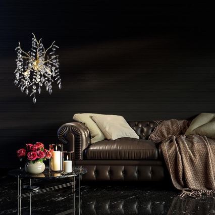 Applique di cristallo 3xG9/40W/230V oro