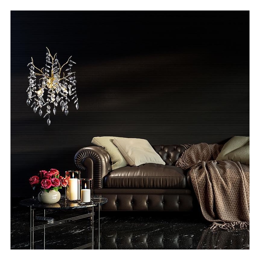 Applique di cristallo 3xG9/40W/230V oro