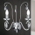 Applique di cristallo ALESSIA 2xE14/40W/230V cromo lucido