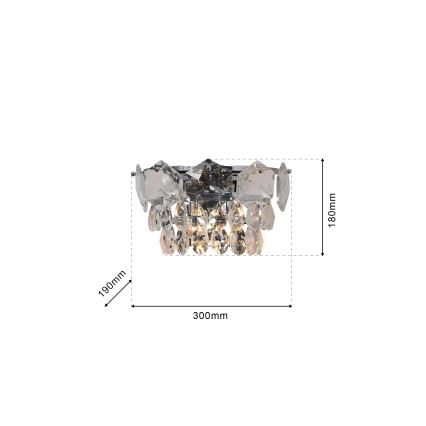 Applique di cristallo SELENA 2xE14/40W/230V cromo lucido