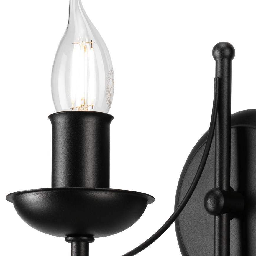 Applique DONATO 1xE14/40W/230V nero